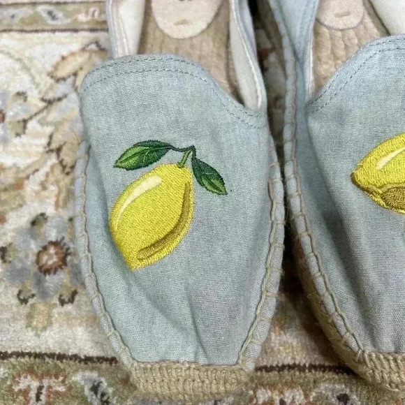 Soludos Espadrilles Womens Sz 6.5 Lemon Slip On - Picture 3 of 11